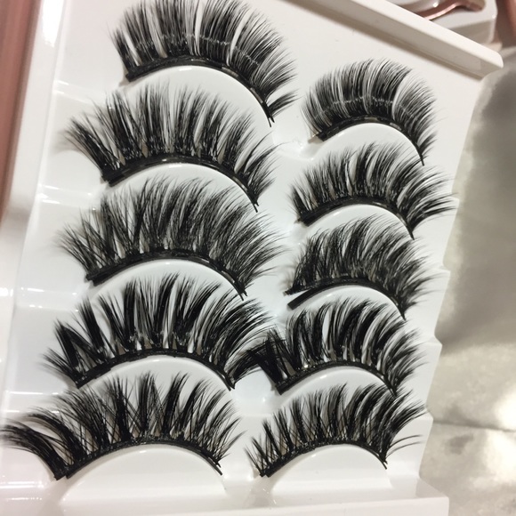 Magnetic faux mink eyelashes reusable 5 pairs - Picture 6 of 7